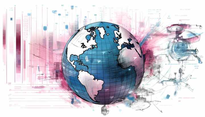 schematic figure of a globe