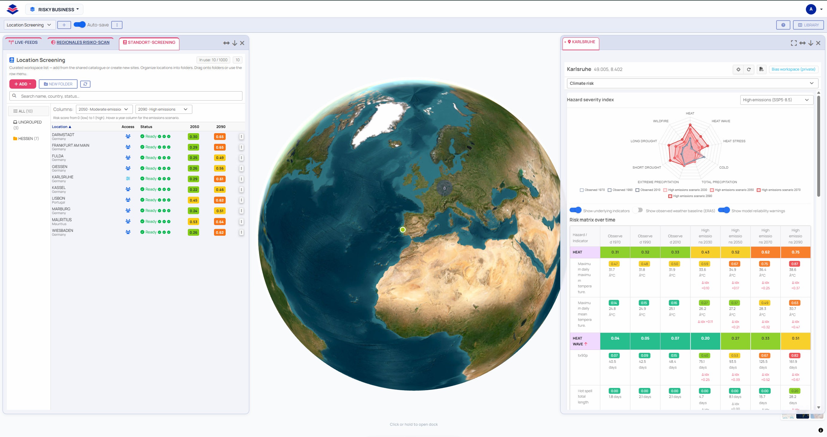 Risklayer platform dashboard