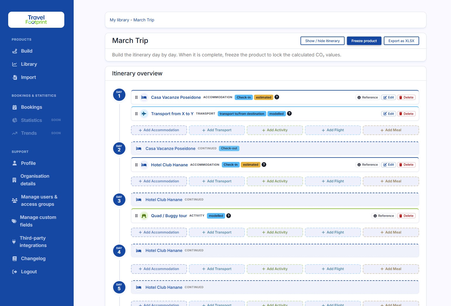 Itinerary Design System