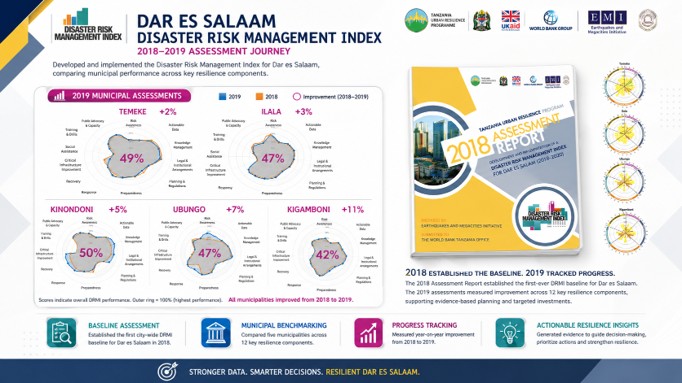 Disaster risk management index dashboard for Dar es Salaam